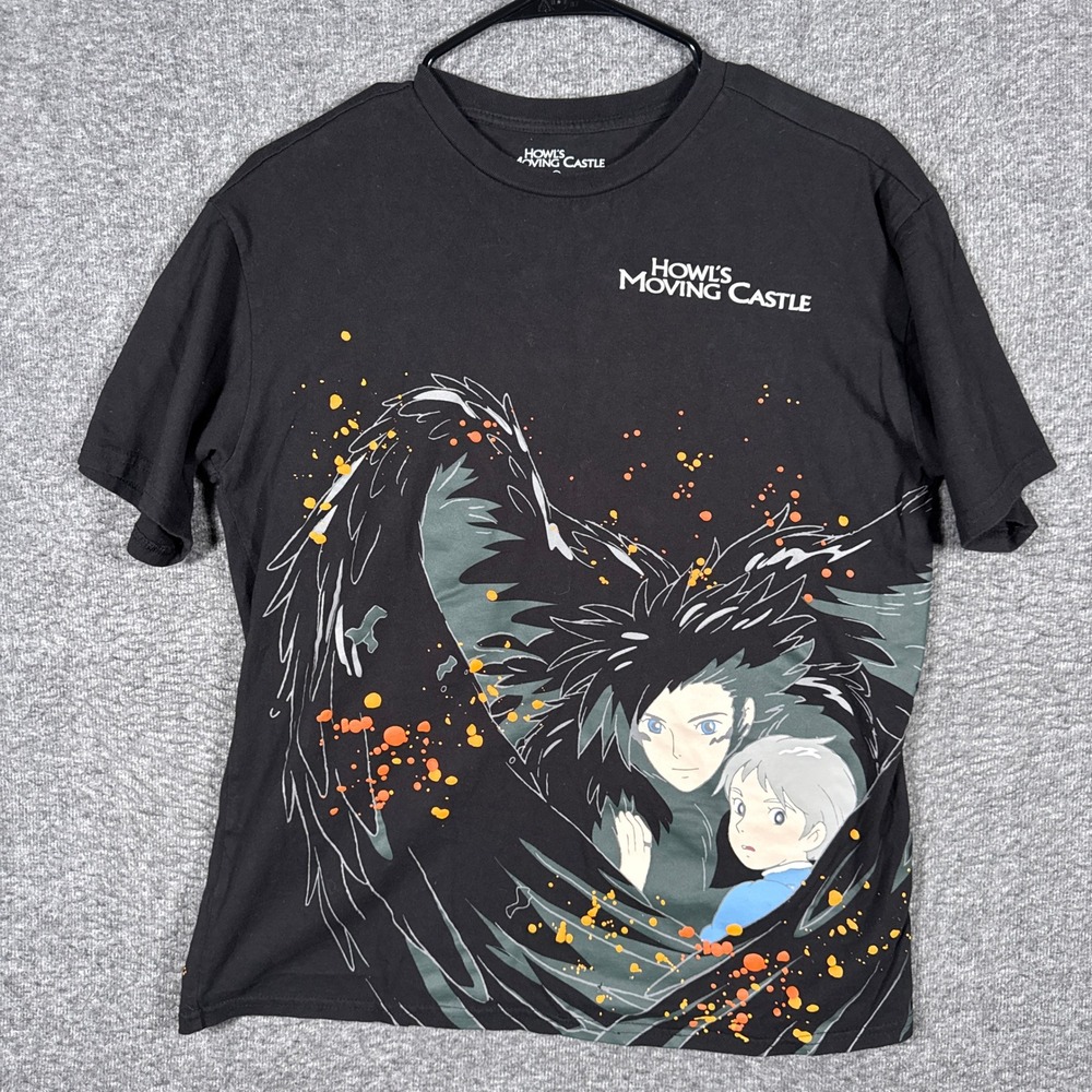 Studio Ghibli Howls Moving Castle T-Shirt Mens Small Black Graphic BoxLunch Tee